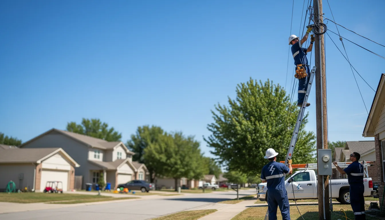 Residential electrician providing installation services in Farmersville, TX